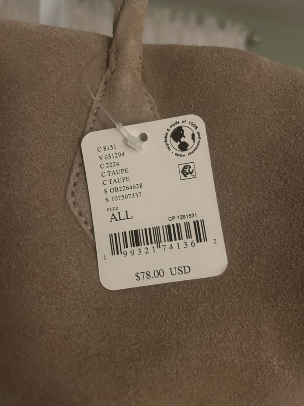 Free People Suede Shoulder Bag in Taupe - - Picture 2 of 4